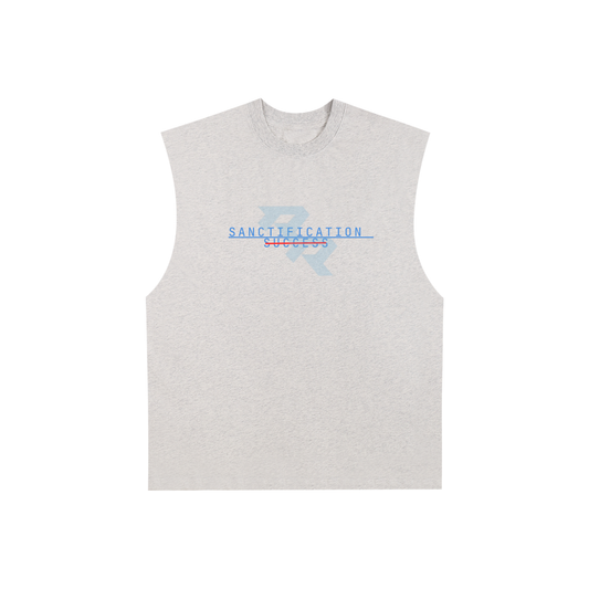 Raw Edge Cotton Tank Top